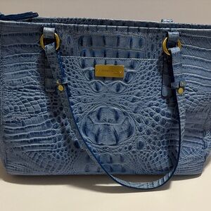 Brahmin Sky Blue Embossed Shoulder Bag